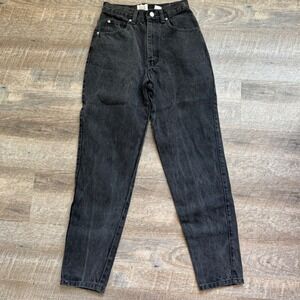 Sasson Jeans Women Size 24 Black Wash High Waisted Straight Leg Denim Pants